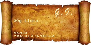 Góg Ilona névjegykártya