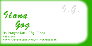ilona gog business card