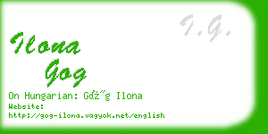 ilona gog business card